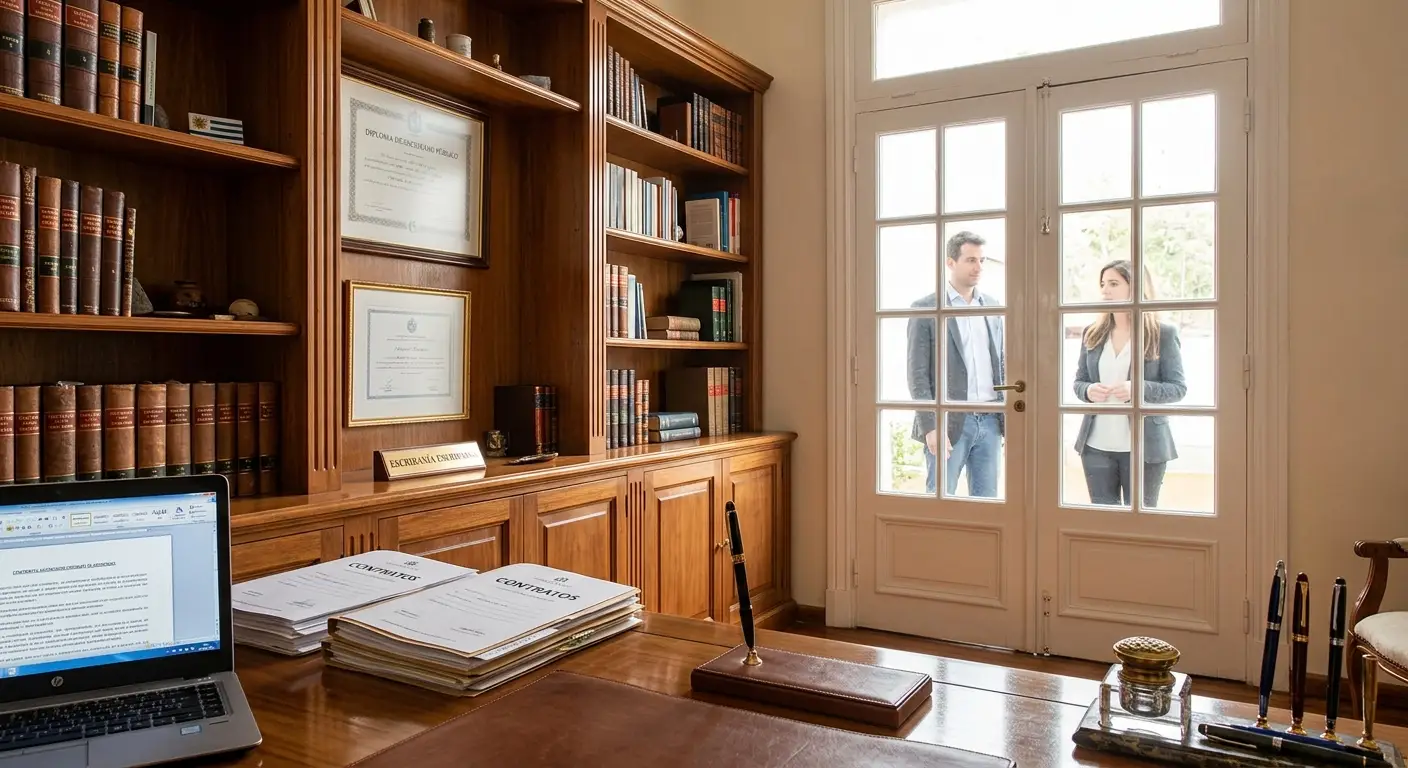 Trámite de sucesión en escribanía — ejemplo de galería para estudios notariales