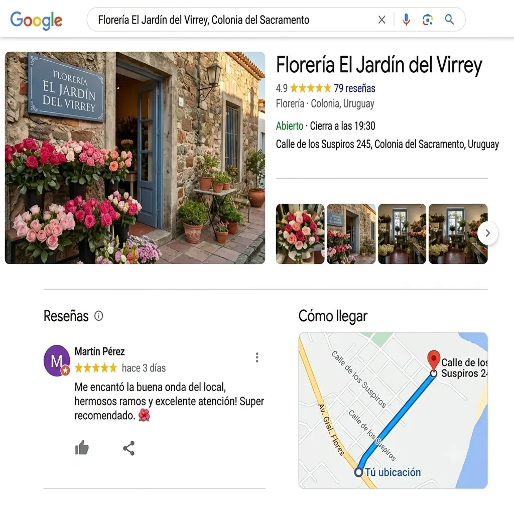 Negocio registrado y verificado en Google Maps