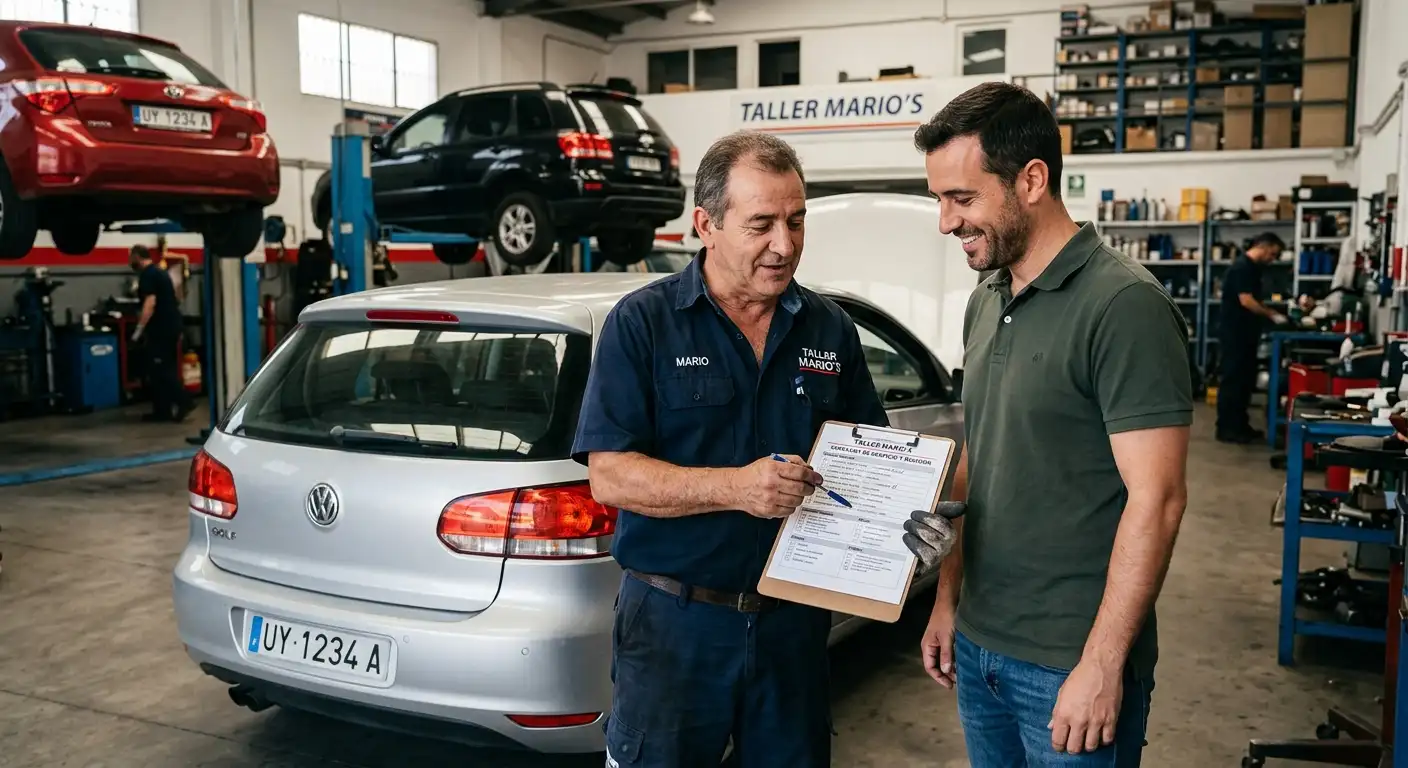 Mecánica general de autos y motos — ejemplo de servicio de taller
